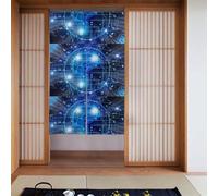 AEKGOHP Tenda stampata con cervello di intelligenza artificiale, 2 pezzi, 86,4 x 142,2 cm, buona drappeggio, liscia e non facilmente rugosa, tende in tessuto, divisori per stanze