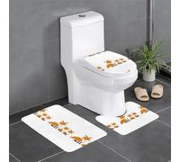 AEKGOHP Tre piccoli amici Stampe antiscivolo tappetino tre pezzi set bagno tappeto antiscivolo durevole