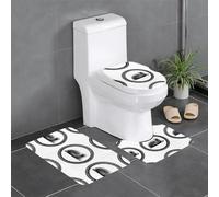 AEKGOHP Tricheco segno stampe antiscivolo tappetino tre pezzi set bagno tappeto antiscivolo durevole
