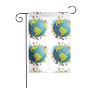 AEKGOHP Viaggia in tutto il mondo con i sogni Stampe Asta da giardino Decorazione per cortile esterno su entrambi i lati 30,5 x 45,7 cm