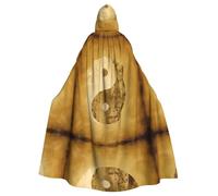 AEKGOHP Yin Yang Simbolo Stampato Halloween Adulto Mantello Con Cappuccio Uomini E Donne Abbigliamento Mantello Gioco di Ruolo