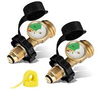 Aekops - Adattatore per serbatoio propano con manometro converte la valvola di servizio del serbatoio POL LP in QCC1/Tipo 1, tipo di connessione vecchio a nuovo, calibro serbatoio propano da 5 a 100