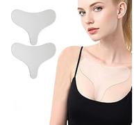 AEKZOX 2 Pezzi Cerotti Riutilizzabili in Silicone Antirughe Adesivo Patch, per Levigare la Pelle, contro le Rughe del Seno, Brust, Decolleté Anti Rughe e Haut, per Donne e Ragazze