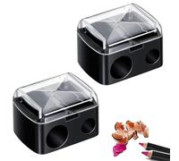 AEKZOX 2 Pezzi Temperino Trucco Universale per Matite Cosmetiche, Matita Sopracciglia, Matita Labbra, Eyeliner, Lame di Precisione, Compatto e Portatile