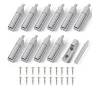 AEKZOX Chiusura a spinta magnetica (10 pezzi), ammortizzatore per porte e mobili, spingi e tira per ante, serratura magnetica, pistoncini per mobili, armadietti della cucina 20 viti incluse