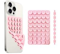 AEKZOX Custodia per cellulare in silicone con ventosa, giocattolo antistress a mani libere, specchio, supporto da doccia, antiscivolo, Accessori telefono, Selfie, Video, Hands-Free (Rosa Chiaro)