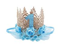 Aelevate Corona della neonata, corona della principessa della fascia del pizzo, corona di fiori della piccola corona, corona di fiori della maglia, ornamento dei capelli del copricapo della ragazza