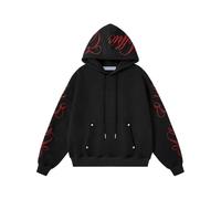 Aelfric Eden Felpa con cappuccio da uomo oversize Boxy Fit | Felpa vintage da donna con cappuccio, unisex, ricamato, oversize, Y2K, casual