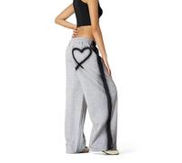 Aelfric Eden Pantaloni da jogging da donna, stile graffiti, per il tempo libero, grigio., M