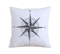 AELKSP Divano Moderna Fodere Cuscini,Bussola, arte marinaresca Rosa dei venti disegnata a mano con completo Nord,per cuscino decorativa per la casa per soggiorno,camera da letto,divano sedia,40x40 cm