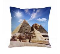 AELKSP Divano Moderna Fodere Cuscini,La Grande Sfinge tra le piramidi di Khafre e Menkaure di Giza Cairo Egitto,per cuscino decorativa per la casa per soggiorno,camera da letto,divano sedia,45x45 cm