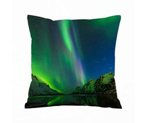 AELKSP Divano Moderna Fodere Cuscini,L'aurora boreale nell'Ersfjord Tromso Norvegia,per cuscino decorativa per la casa per soggiorno,camera da letto,divano sedia,45x45 cm