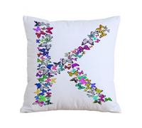 AELKSP Divano Moderna Fodere Cuscini,Lettera K, lettere tipografiche ispirate alla con ali di insetti di,per cuscino decorativa per la casa per soggiorno,camera da letto,divano sedia,40x40 cm