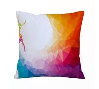 AELKSP Divano Moderna Fodere Cuscini,Sport, Ginnastica Ragazza Corpo Ginnasta Ritratto Forme digitali geometrich,per cuscino decorativa per la casa per soggiorno,camera da letto,divano sedia,45x45 cm