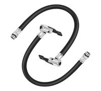 Aelxveba 2 tubi di gonfiaggio universali, pneumatici compatibili con compressore e pompa d'aria, tubo flessibile da 38 cm con attacco rapido, adatto per valvole per bicicletta, moto, auto, tosaerba e
