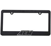 AEM 10-400W-1 Cornice Targa Anteriore Posteriore Nera Cromata Lettere + Logo