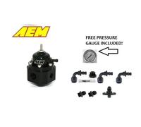 AEM Universale Regolabile Carburante Pressione Regolatore & Un Raccordi Kit per