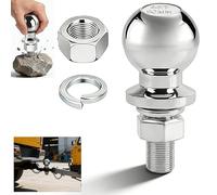 AEMCHDM Sfera Gancio Traino 50 mm 3,5 T in Acciaio, Bullone Ø22 mm, Testa Sferica Universale per Rimorchi, Trattori e Barre di Traino