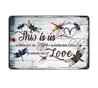 Aenaon This is Us Little Bit of Crazy - Targa in metallo vintage, per casa, cucina, garage, bar, grotta, decorazione nostalgica con farfalla, 30,5 x 43,2 cm