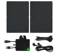 Aenergya Kit Fotovoltaico Balcone Plug&Play 350W - Pannelli Flessibili Ultra Leggeri [200W x 2] e Inverter AE400S con Monitoraggio WiFi App - Installazione Facile, Pannelli 4kg (350, Wattora)