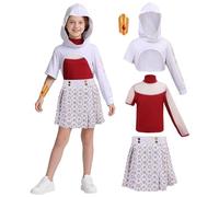 AENEY 4 costumi da zombi Nova Zombies, da cheerleader, abito da ballo con gonna in rete, bracciale, per Halloween, cosplay, per bambini (vestito, XXL)