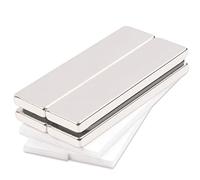 Aenienoe Magneti al Neodimio,Super Rettangolo Magneti 40x10x3mm con Supporto Adesivo Calamite Piccole Potenti,Magneti per Lavagna Magnetica,Uffici,Esperimenti Scientifici 4Pezzi