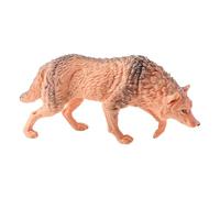 AENIMELY Grande statuetta di lupo che cammina cava, statuette realistiche di animali predatori della foresta per bambini, statuette educative di animali selvatici, topper per torta e decorazione