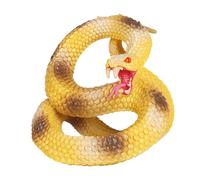 AENIMELY Grande statuetta di serpente di pitone dorato, giocattolo realistico per bambini, per scherzi di Halloween, decorazione per torte, decorazione per feste, modello di apprendimento STEM