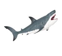 AENIMELY Megalodon, statuetta di squalo preistorico con bocca mobile, grande squalo, giocattolo per bambini, decorazione per torte