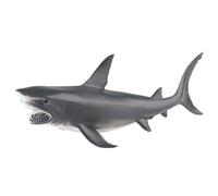 AENIMELY Statuetta a forma di squalo megalodonte, realistica, preistorica, oceano, mare, per bambini, modello educativo di vita marina, topper per torta e esposizione marina