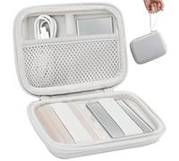 Aenllosi Borsa Case Custodia per Samsung T7/T7 Shield/T7 Touch/T9 SSD Esterno Portatile Hard Disk Esterno (Bianco)