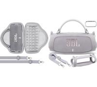 Aenllosi per altoparlante Bluetooth JBL Charge 6, custodia rigida da viaggio con tracolla+JBL Charge 6 Custodia in silicone，con tracolla e moschettone, Solo custodia, Bianco