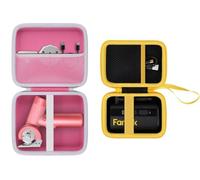 Aenllosi per Forbice Elettrica Senza Filo Fanttik C8 Nano 3.7V Custia Rigida, (Rosa)+Custodia Protettiva Rigida da Viaggio per Inflatore per Pneumatici Bici Fanttik X8/X9 Ace Compressore d'Aria,Nero