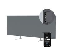 AENO Smart LED Pannello Radiante Infrarossi con WiFi 700W Risparmio Energetico ed Ecologico Riscaldatore Montaggio a Parete Orizzontale/Verticale o Autoportante Vincitore del Reddot 2023, Grigio