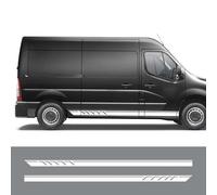 AENQNVK Adesivi Laterali per portiera Auto, Adatti per Renault Master 1 2 3 Mk2 MK3, Strisce Decalcomanie, Accessori per la Messa a Punto di furgoni camperizzati.