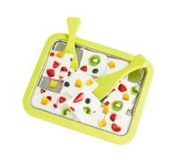 AENZA Ice Rolls - Macchina per gelato con 2 spatole, fai da te, in acciaio inox, per gelato arrotolato fatto in casa, sorbetto, Frozen Yogurt, per aggiungere frutta, noci,