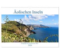 Äolische Inseln (Wandkalender 2026 DIN A3 quer), CALVENDO Monatskalender: Inselzauber auf den Liparischen Inseln, tolle Küsten und blaues Meer verzaubern die Vulkan Inseln