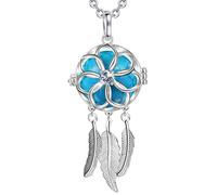 AEONSLOVE Collana Angeli Gravidanza Chiama Cacciatore Di Sogni Donna Con Ciondolo Lunga Bola Messicana Maternita per Mamma Regalo Originale Bel Gioielli