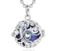 AEONSLOVE Collana Chiama Angeli Gravidanza Richiamo degli Angeli Gravidanza Ciondolo Mamma Incinta Bola Messicana Albero della Vita per Futura Ciondolo Mamma Maternita (viola stellato)