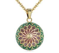 AEONSLOVE Collana Chiama Angeli Gravidanza Richiamo degli Angeli Gravidanza Ciondolo Mamma Incinta Bola Messicana Fiore della Vita per Futura Neo Mamma Maternita