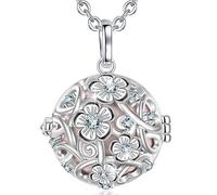 AEONSLOVE Collana Chiama Angeli Gravidanza Richiamo degli Angeli Gravidanza Ciondolo Mamma Incinta Bola Messicana Fiori di Ciliegio per Futura Neo Mamma Maternita