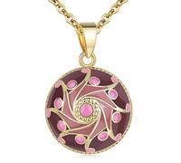 AEONSLOVE Collana Chiama Angeli Gravidanza Richiamo degli Angeli Gravidanza Ciondolo Mamma Incinta Bola Messicana Fiocchi di Neve per Futura Neo Mamma Maternita (rosso)