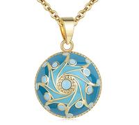 AEONSLOVE Collana Chiama Angeli Gravidanza Richiamo degli Angeli Gravidanza Ciondolo Mamma Incinta Bola Messicana Fiocchi di Neve per Futura Neo Mamma Maternita (blu)