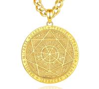 AEONSLOVE Collana con Sigillo dei 7 Arcangeli Argento 925 per Uomo Donna Collana 7 Arcangeli Ciondolo San Michele Arcangelo Medaglia Amuleti e Talismani Protezione Gioielli Religiosi