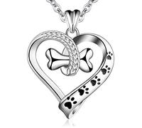 AEONSLOVE Collana Da Donna Collane Argento 925 Bello Cane Zampa Pendente Personalizzata Gioielli Festa Della Mamma Regalo Ragazza Bambina Nonna