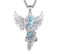 AEONSLOVE Collana Fenice di Cristallo Donna Ciondolo Amazzonite con Fenice Collana Amazzonite Pietra Naturale Phoenix Collana Cristallo Pietre e Cristalli Naturali Gioielli Cristalloterapia