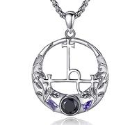AEONSLOVE Collana Sigillo della Dea Lilith in Argento 925 per Donna Ciondolo Amuleto Lilith con Zirconia Cubica Gioielli Vintage da Strega