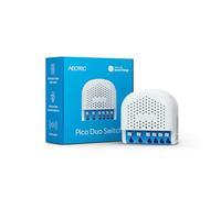 AEOTEC Pico Duo Switch, Zigbee 3.0, Smart UP doppio relè per commutazione, 2 x 8 A, misurazione della corrente, controllo della scena, ripetitore, hub richiesto. Funziona con SmartThings, Homey,