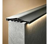 Aeovot Coprimuro in Alluminio Esterno Doppia Pendenza con Gocciolatoio | Copri Muretti Esterni con Canaline LED, Scossalina a Muro per Muri in Mattoni o Cemento Balcone Giardino(L 59.1",W 11 3/4")