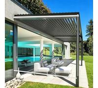 Aeovot Tapparella Avvolgibile PVC Trasparente Impermeabile, Tenda a Rullo per Esterno Tenda Antipioggia Antivento in PVC Plastica per Pergolato Veranda Terrazzo Balcone Giardino Gazebo(130x260 cm)